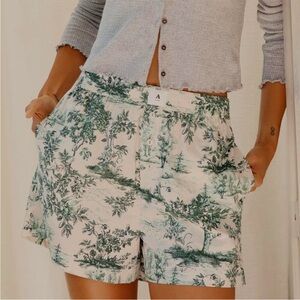 Anthropologie The Wren Boxer Shorts in Holly Green Size M